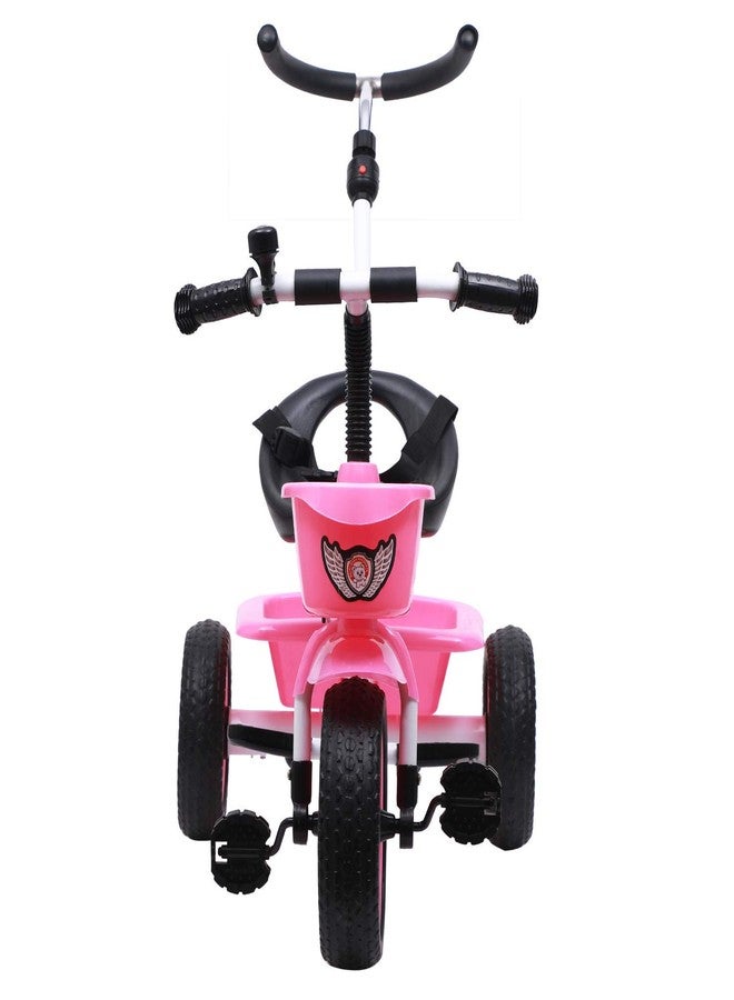 JoyRide Metal Tricycle with Parent Push Handle (Pink) - Image 4